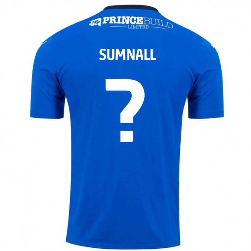 Danxen Män Jenson Sumnall #0 Blå Vit Hemmatröja Matchtröjor 2024/25 Tröjor T-Tröja