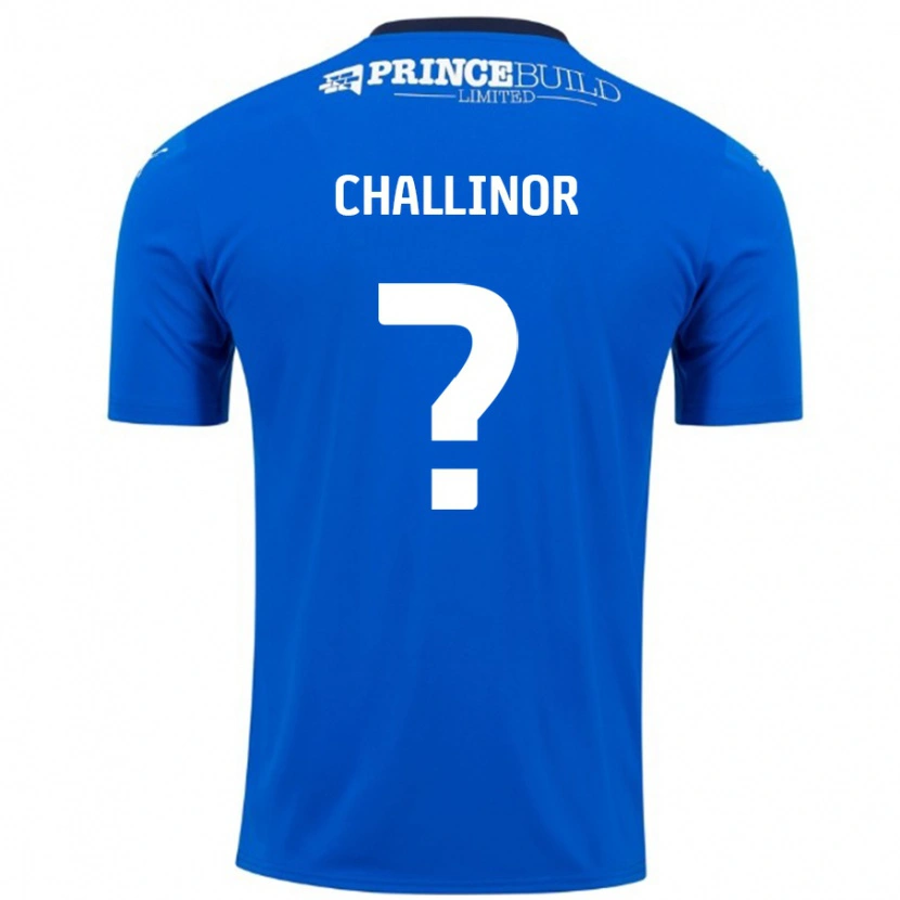 Danxen Män Ben Challinor #0 Blå Vit Hemmatröja Matchtröjor 2024/25 Tröjor T-Tröja