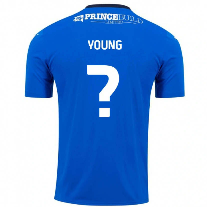 Danxen Män Tyler Young #0 Blå Vit Hemmatröja Matchtröjor 2024/25 Tröjor T-Tröja