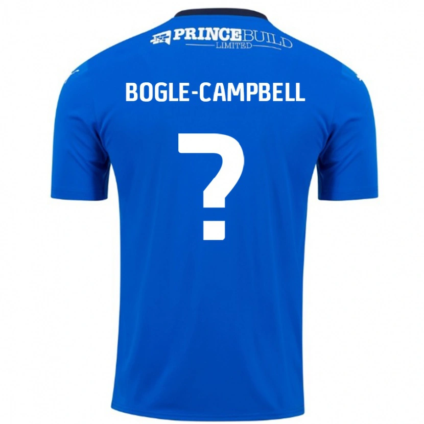 Danxen Män Ma'kel Bogle-Campbell #0 Blå Vit Hemmatröja Matchtröjor 2024/25 Tröjor T-Tröja