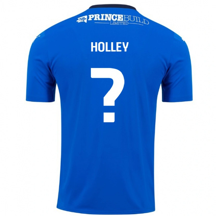 Danxen Män George Holley #0 Blå Vit Hemmatröja Matchtröjor 2024/25 Tröjor T-Tröja