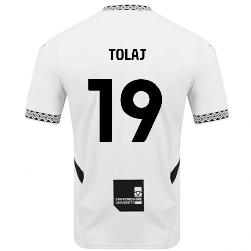 Danxen Män Lorent Tolaj #19 Vit Hemmatröja Matchtröjor 2024/25 Tröjor T-Tröja