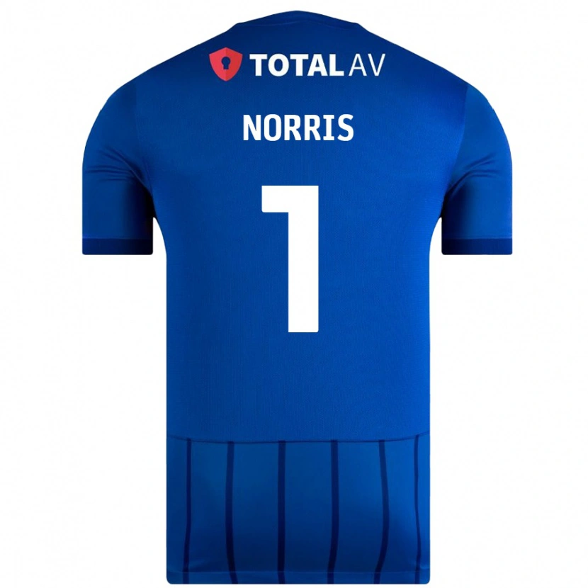 Danxen Män Will Norris #1 Blå Hemmatröja Matchtröjor 2024/25 Tröjor T-Tröja