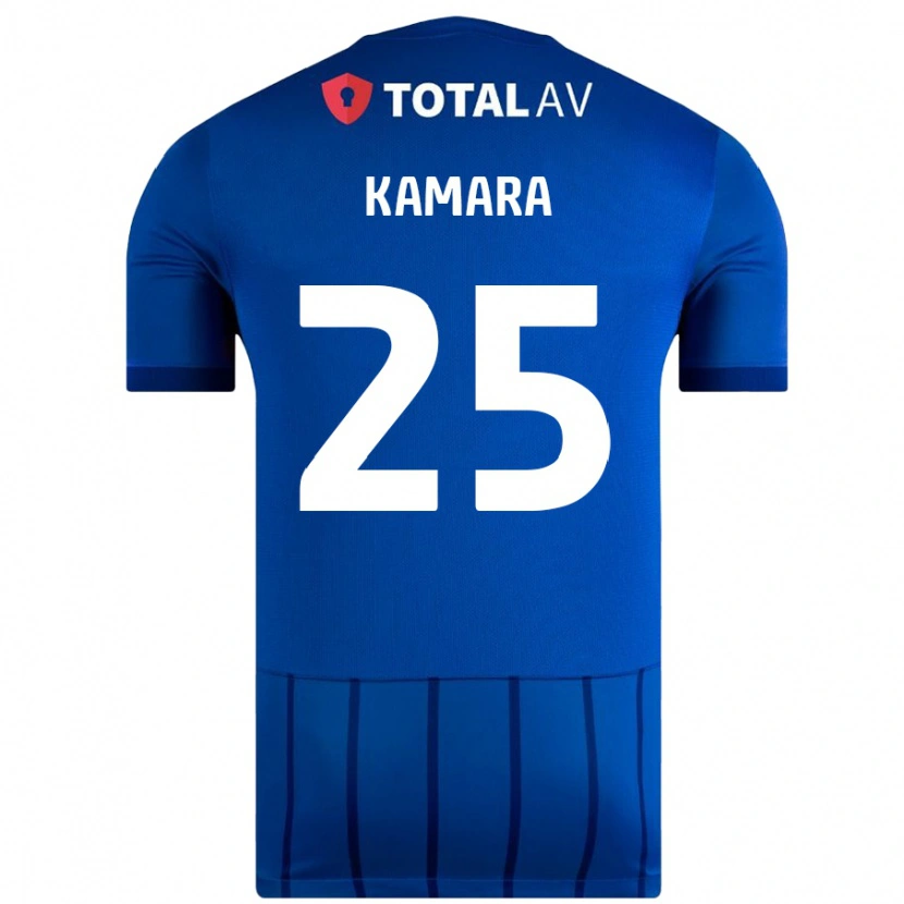 Danxen Män Abdoulaye Kamara #25 Blå Hemmatröja Matchtröjor 2024/25 Tröjor T-Tröja