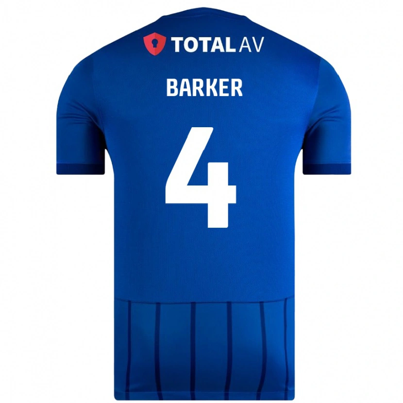 Danxen Män Sophie Barker #4 Blå Hemmatröja Matchtröjor 2024/25 Tröjor T-Tröja