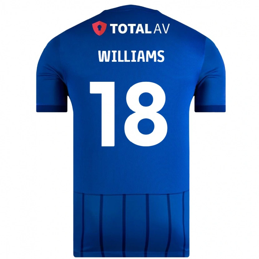Danxen Män Scarlett Williams #18 Blå Hemmatröja Matchtröjor 2024/25 Tröjor T-Tröja