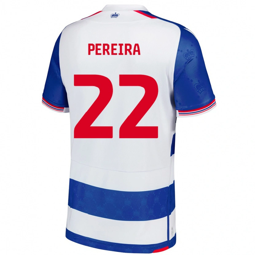 Danxen Män Joel Pereira #22 Blå Vit Hemmatröja Matchtröjor 2024/25 Tröjor T-Tröja