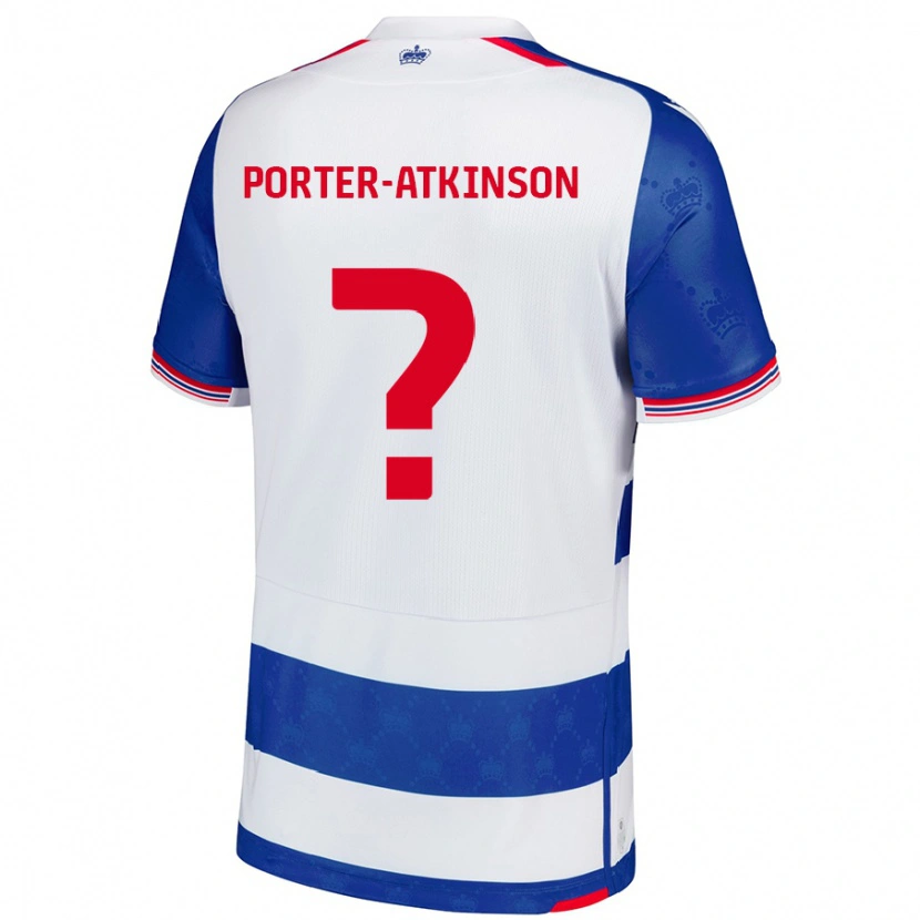 Danxen Män Jayden Porter-Atkinson #0 Blå Vit Hemmatröja Matchtröjor 2024/25 Tröjor T-Tröja