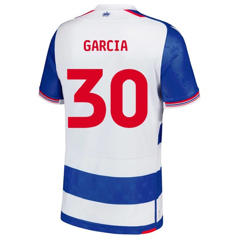 Danxen Män Andre Garcia #30 Blå Vit Hemmatröja Matchtröjor 2024/25 Tröjor T-Tröja