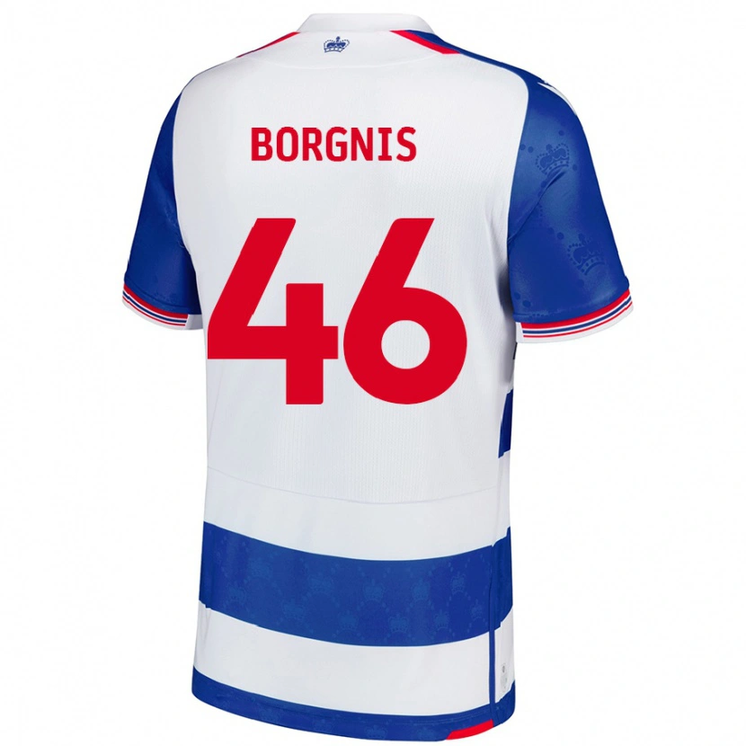 Danxen Män Jacob Borgnis #46 Blå Vit Hemmatröja Matchtröjor 2024/25 Tröjor T-Tröja