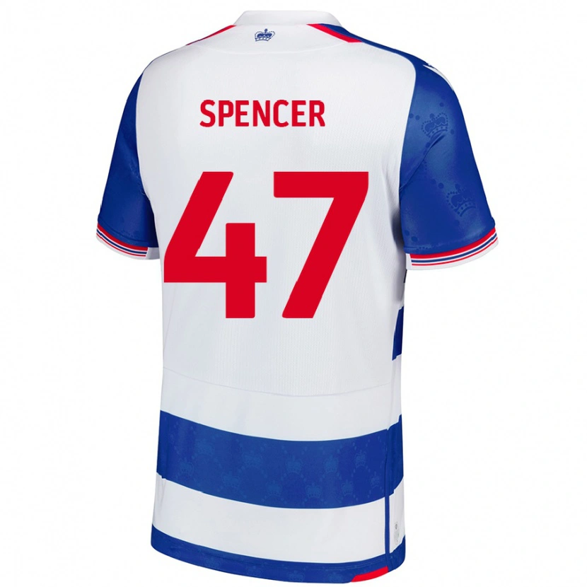 Danxen Män Shay Spencer #47 Blå Vit Hemmatröja Matchtröjor 2024/25 Tröjor T-Tröja