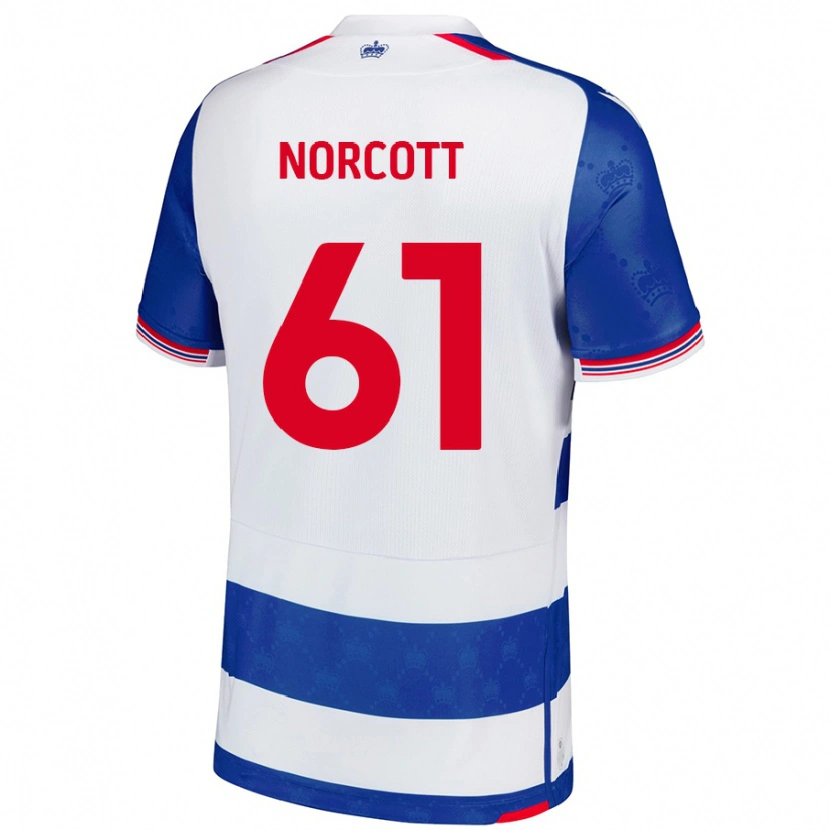 Danxen Män Tom Norcott #61 Blå Vit Hemmatröja Matchtröjor 2024/25 Tröjor T-Tröja