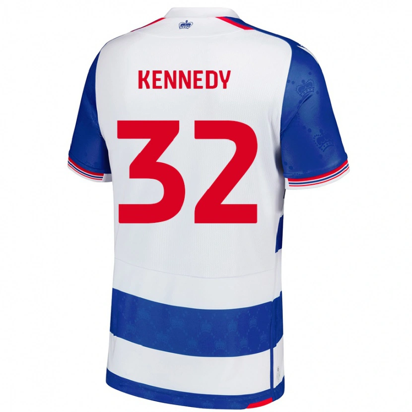 Danxen Män Stevie Kennedy #32 Blå Vit Hemmatröja Matchtröjor 2024/25 Tröjor T-Tröja