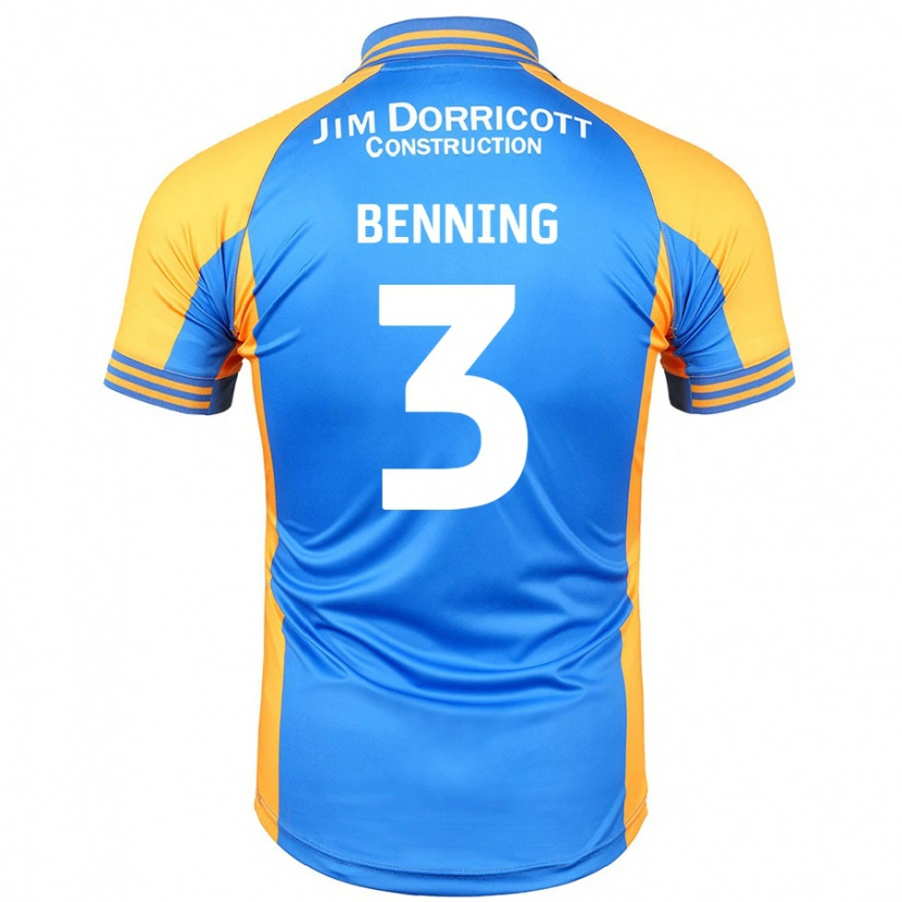 Danxen Män Mal Benning #3 Blå Bärnsten Hemmatröja Matchtröjor 2024/25 Tröjor T-Tröja