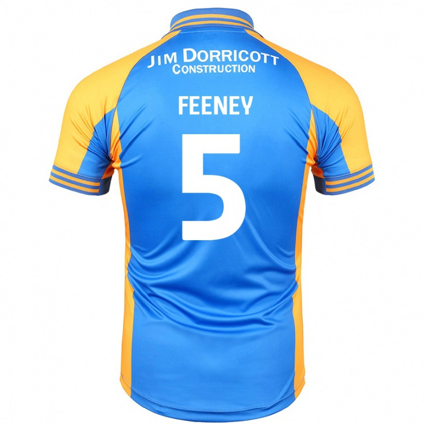 Danxen Män Morgan Feeney #5 Blå Bärnsten Hemmatröja Matchtröjor 2024/25 Tröjor T-Tröja