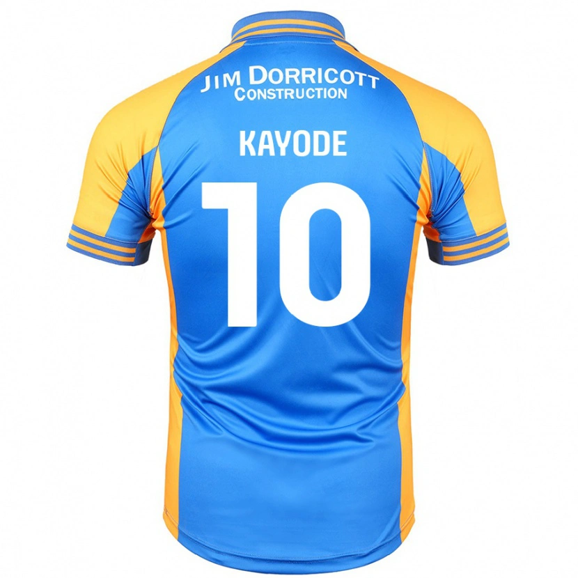 Danxen Män Joshua Kayode #10 Blå Bärnsten Hemmatröja Matchtröjor 2024/25 Tröjor T-Tröja