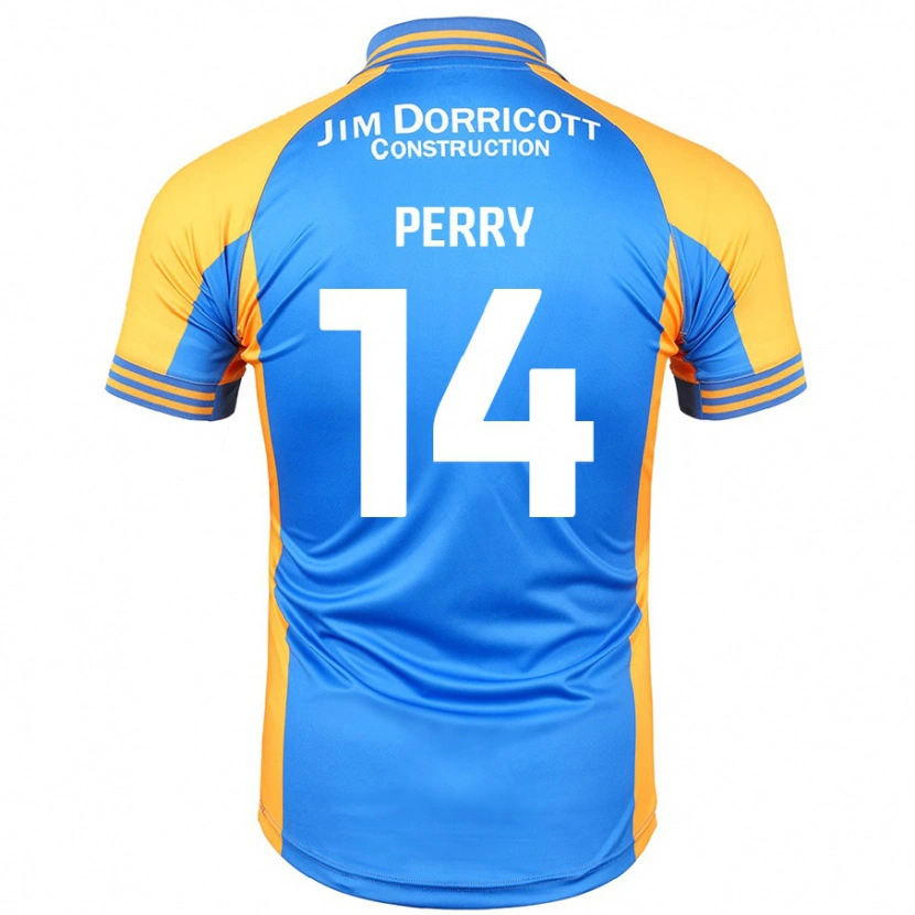 Danxen Män Taylor Perry #14 Blå Bärnsten Hemmatröja Matchtröjor 2024/25 Tröjor T-Tröja