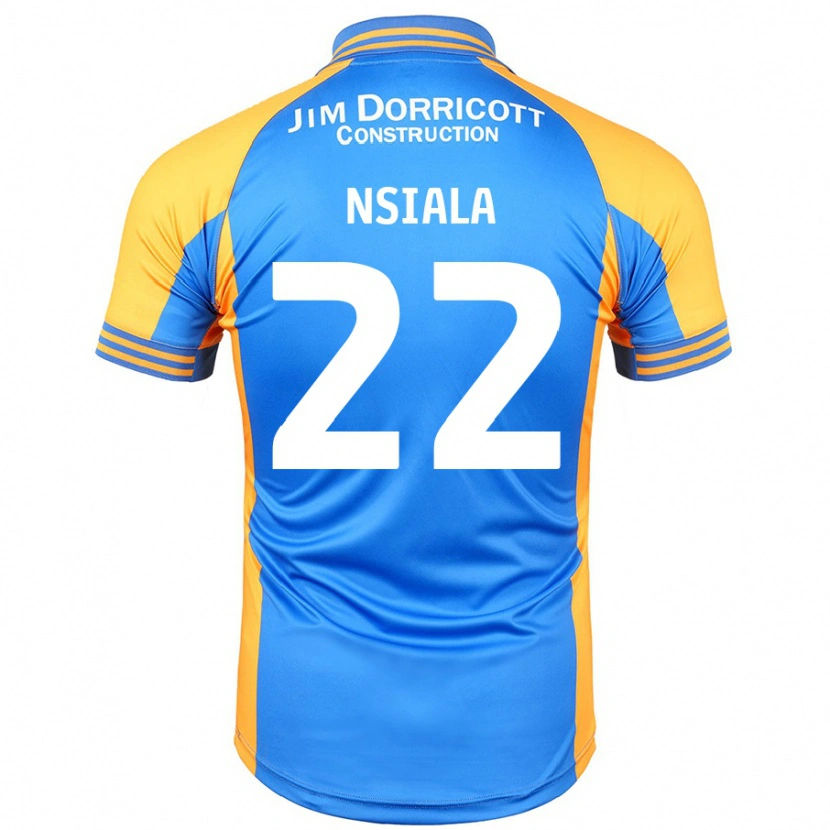 Danxen Män Toto Nsiala #22 Blå Bärnsten Hemmatröja Matchtröjor 2024/25 Tröjor T-Tröja