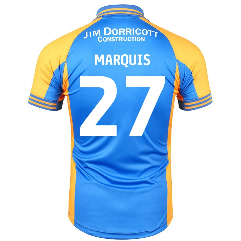 Danxen Män John Marquis #27 Blå Bärnsten Hemmatröja Matchtröjor 2024/25 Tröjor T-Tröja