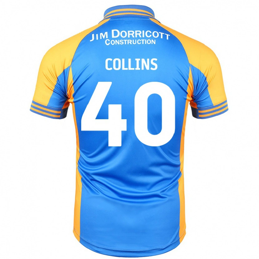 Danxen Män Jude Collins #40 Blå Bärnsten Hemmatröja Matchtröjor 2024/25 Tröjor T-Tröja