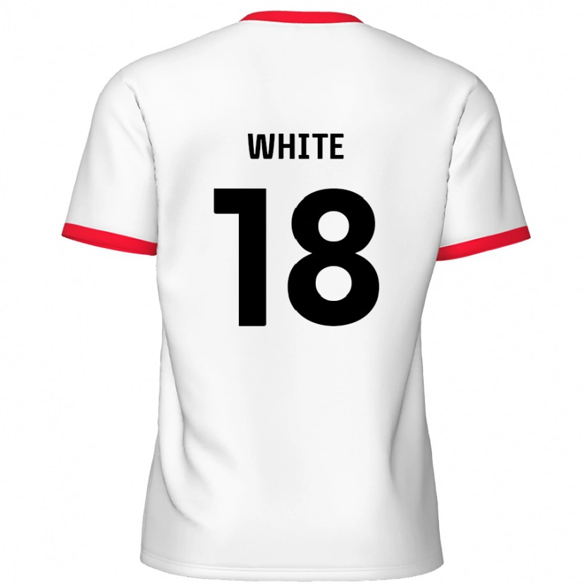 Danxen Män Harvey White #18 Vit Röd Hemmatröja Matchtröjor 2024/25 Tröjor T-Tröja