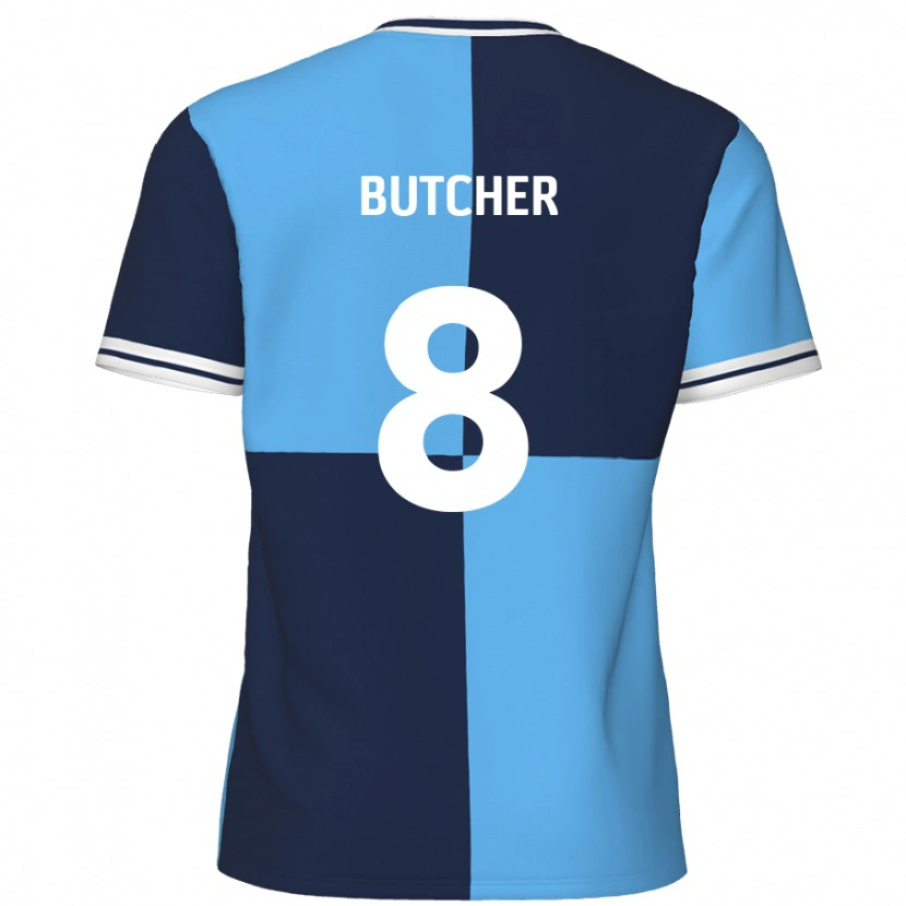Danxen Män Matt Butcher #8 Himmelsblå Mörkblå Hemmatröja Matchtröjor 2024/25 Tröjor T-Tröja