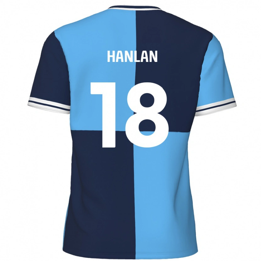 Danxen Män Brandon Hanlan #18 Himmelsblå Mörkblå Hemmatröja Matchtröjor 2024/25 Tröjor T-Tröja