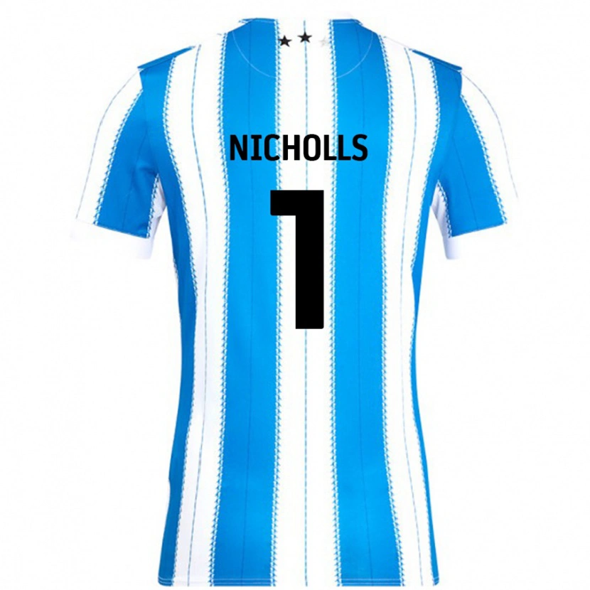 Danxen Män Lee Nicholls #1 Blå Vit Hemmatröja Matchtröjor 2024/25 Tröjor T-Tröja