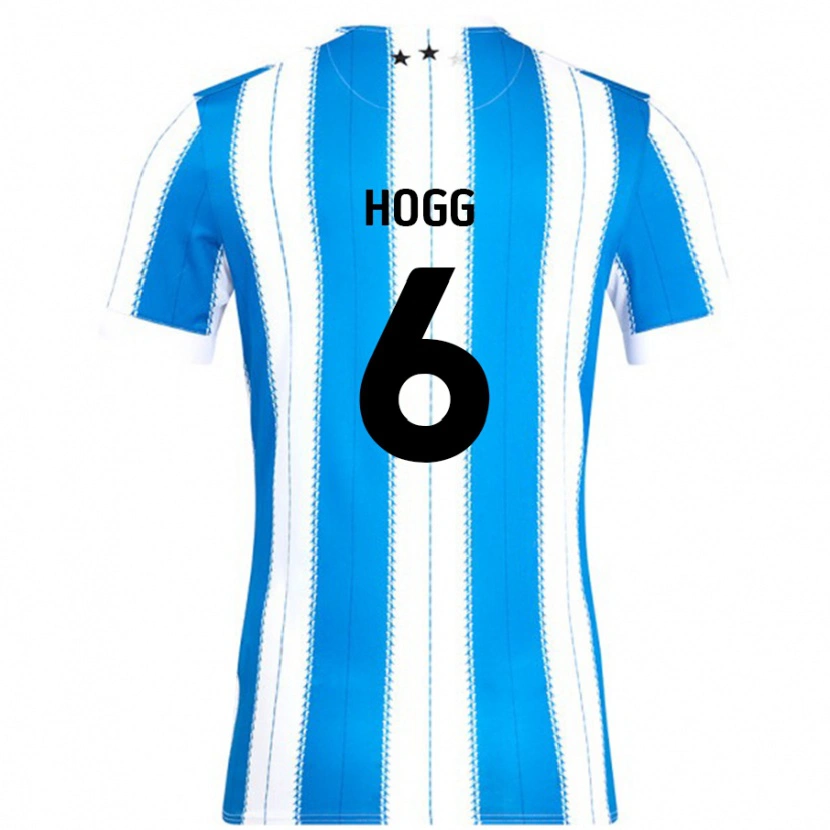 Danxen Män Jonathan Hogg #6 Blå Vit Hemmatröja Matchtröjor 2024/25 Tröjor T-Tröja