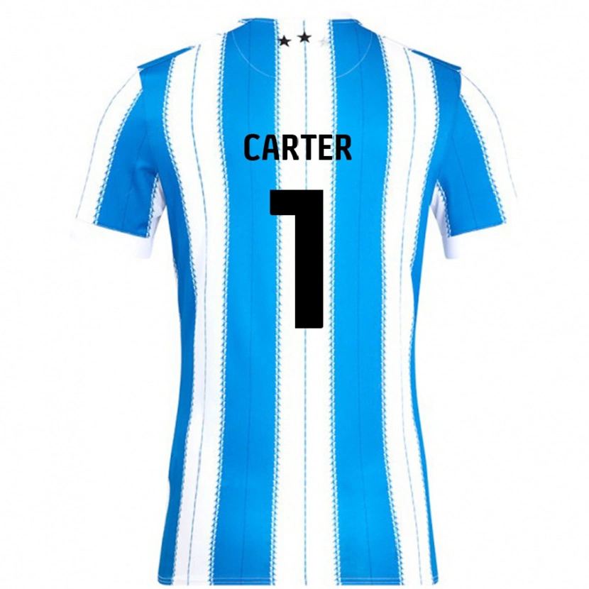 Danxen Män Laura Carter #1 Blå Vit Hemmatröja Matchtröjor 2024/25 Tröjor T-Tröja