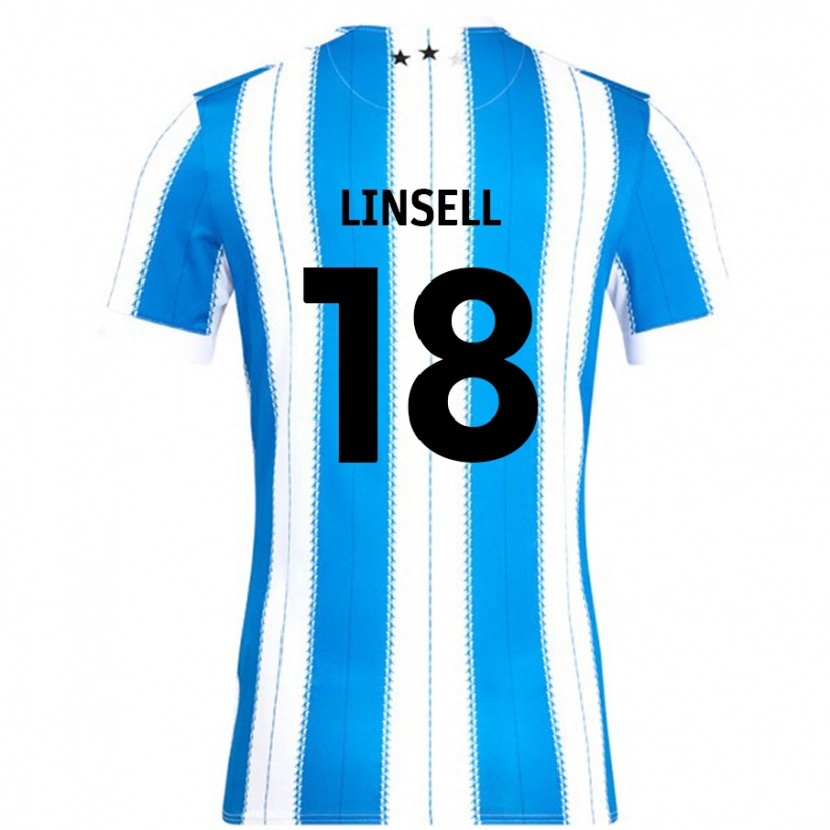 Danxen Män Alice Linsell #18 Blå Vit Hemmatröja Matchtröjor 2024/25 Tröjor T-Tröja