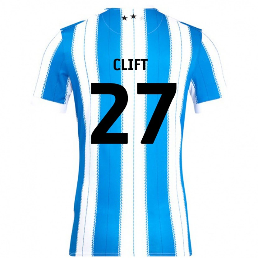Danxen Män Cassidy Clift #27 Blå Vit Hemmatröja Matchtröjor 2024/25 Tröjor T-Tröja
