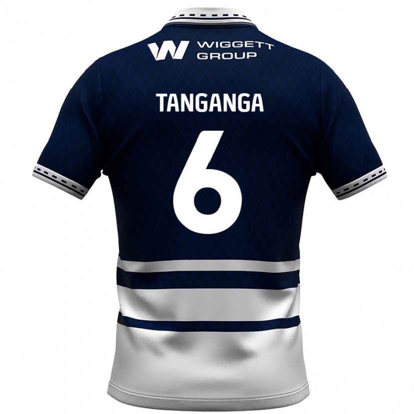 Danxen Män Japhet Tanganga #6 Marinblå Vit Hemmatröja Matchtröjor 2024/25 Tröjor T-Tröja