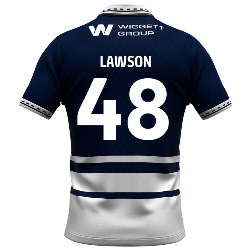 Danxen Män Sha'mar Lawson #48 Marinblå Vit Hemmatröja Matchtröjor 2024/25 Tröjor T-Tröja