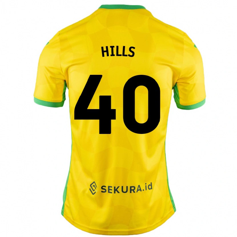 Danxen Män Brad Hills #40 Gul Grön Hemmatröja Matchtröjor 2024/25 Tröjor T-Tröja