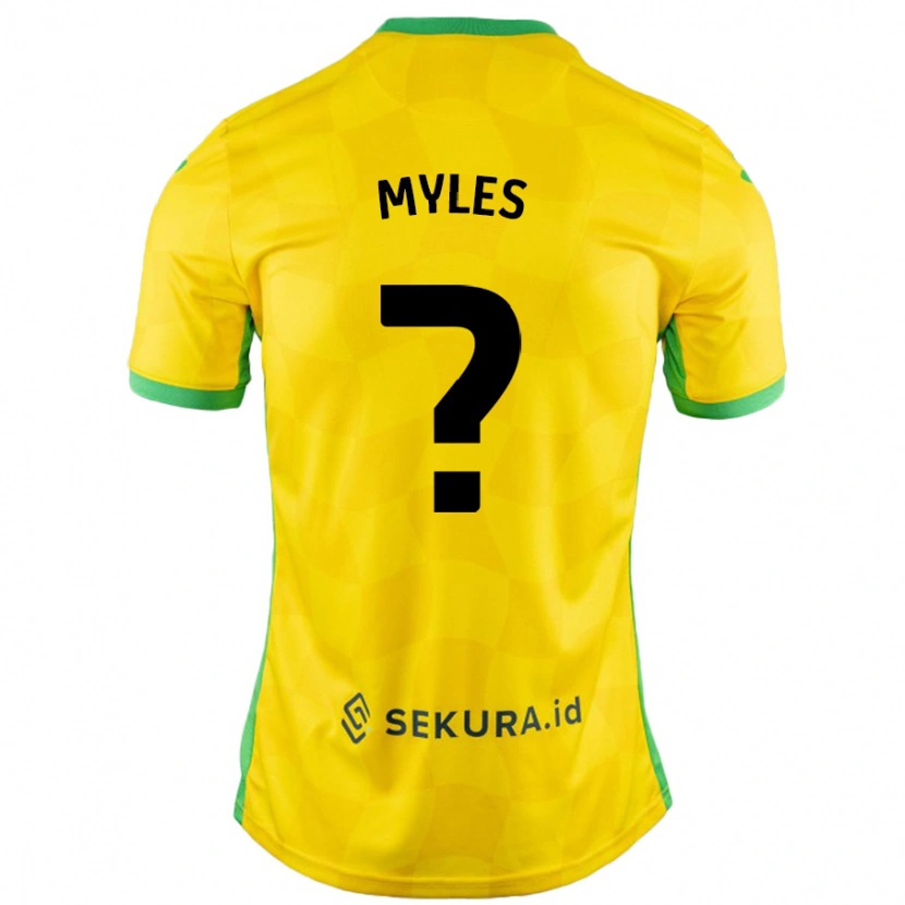 Danxen Män Elliot Myles #0 Gul Grön Hemmatröja Matchtröjor 2024/25 Tröjor T-Tröja