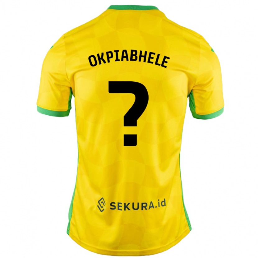Danxen Män Oser Okpiabhele #0 Gul Grön Hemmatröja Matchtröjor 2024/25 Tröjor T-Tröja