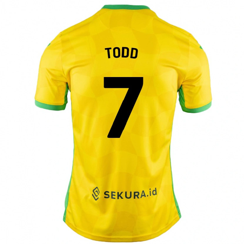 Danxen Män Megan Todd #7 Gul Grön Hemmatröja Matchtröjor 2024/25 Tröjor T-Tröja