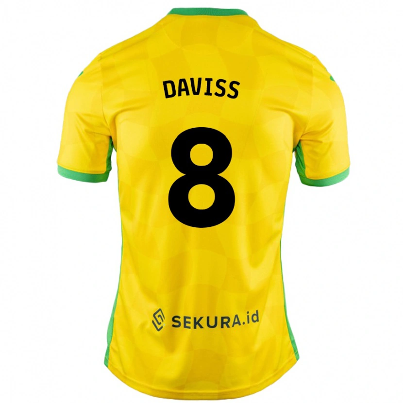 Danxen Män Millie Daviss #8 Gul Grön Hemmatröja Matchtröjor 2024/25 Tröjor T-Tröja
