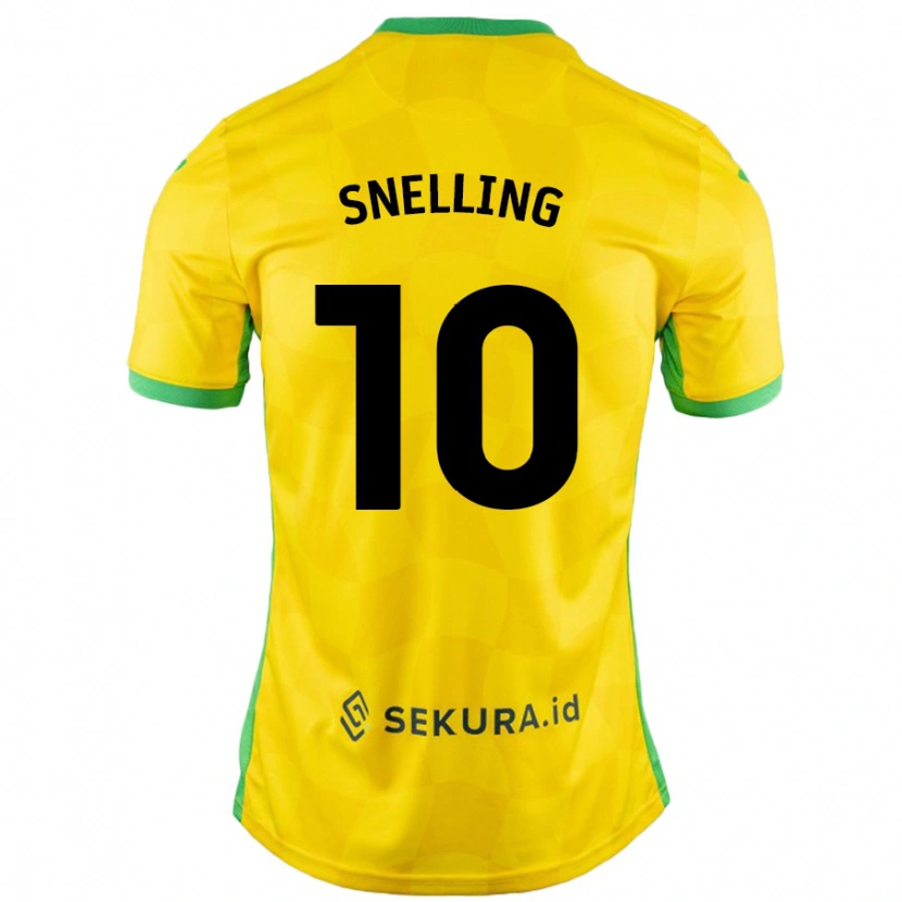 Danxen Män Natasha Snelling #10 Gul Grön Hemmatröja Matchtröjor 2024/25 Tröjor T-Tröja