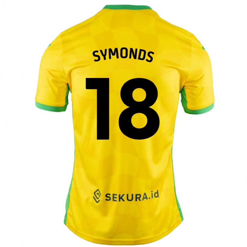 Danxen Män Freya Symonds #18 Gul Grön Hemmatröja Matchtröjor 2024/25 Tröjor T-Tröja