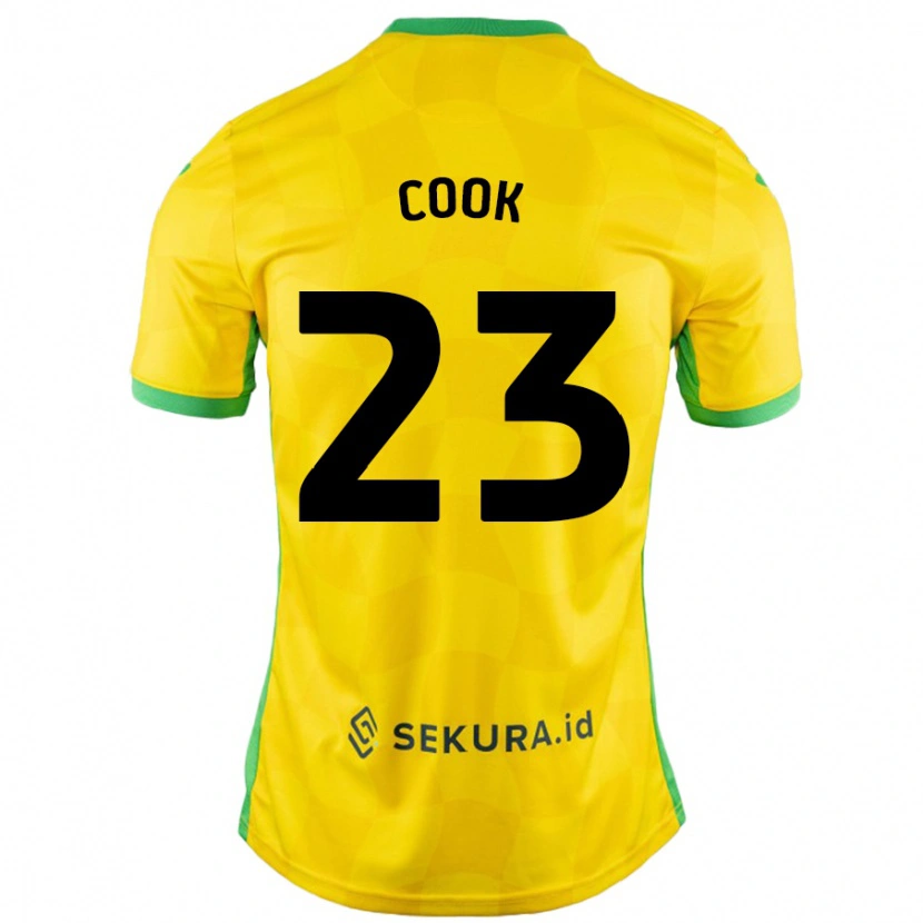 Danxen Män Olivia Cook #23 Gul Grön Hemmatröja Matchtröjor 2024/25 Tröjor T-Tröja