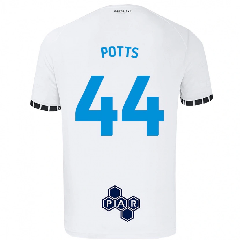 Danxen Män Brad Potts #44 Vit Hemmatröja Matchtröjor 2024/25 Tröjor T-Tröja