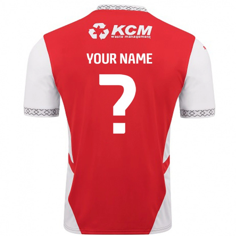 Danxen Män Ditt Namn #0 Röd Vit Hemmatröja Matchtröjor 2024/25 Tröjor T-Tröja
