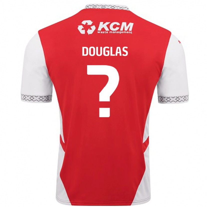 Danxen Män Hamish Douglas #0 Röd Vit Hemmatröja Matchtröjor 2024/25 Tröjor T-Tröja
