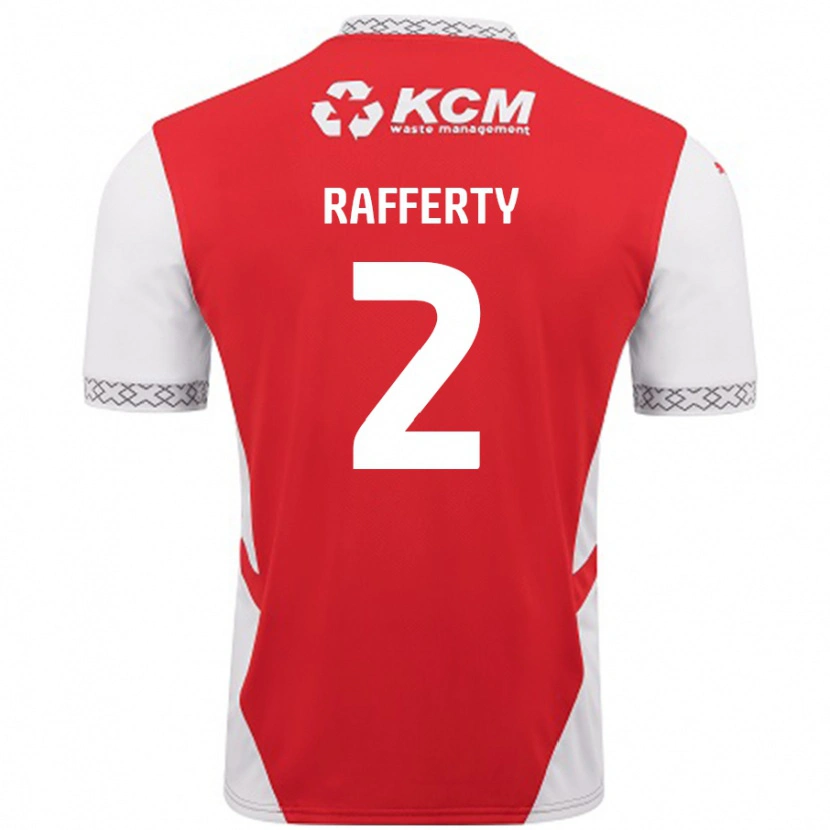 Danxen Män Joe Rafferty #2 Röd Vit Hemmatröja Matchtröjor 2024/25 Tröjor T-Tröja