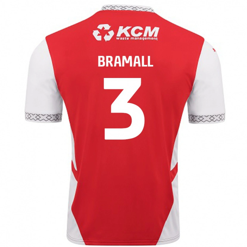 Danxen Män Cohen Bramall #3 Röd Vit Hemmatröja Matchtröjor 2024/25 Tröjor T-Tröja