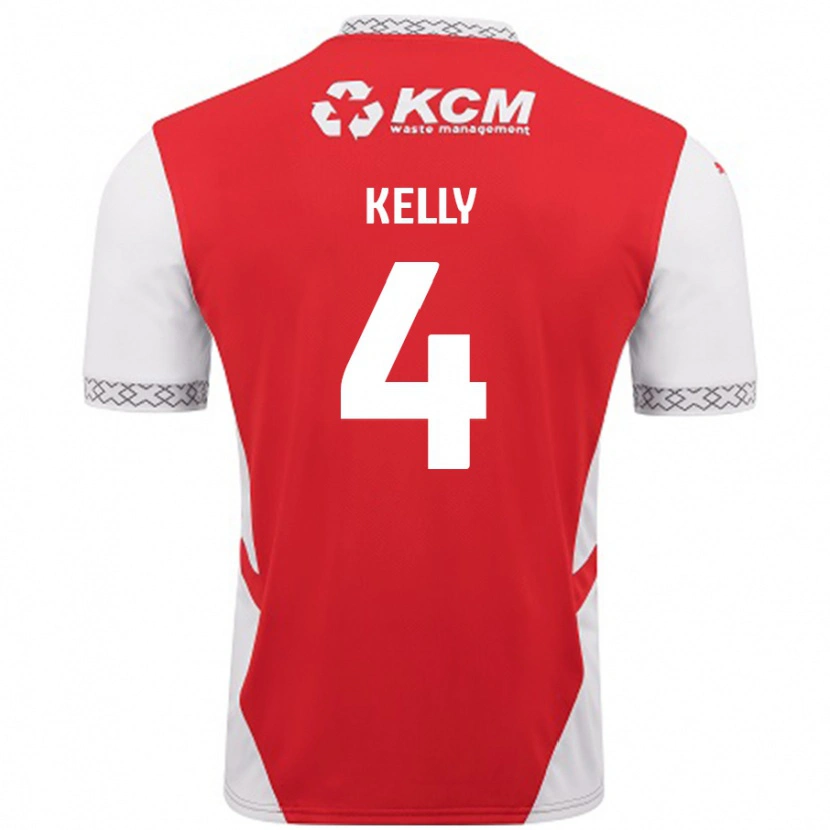 Danxen Män Liam Kelly #4 Röd Vit Hemmatröja Matchtröjor 2024/25 Tröjor T-Tröja