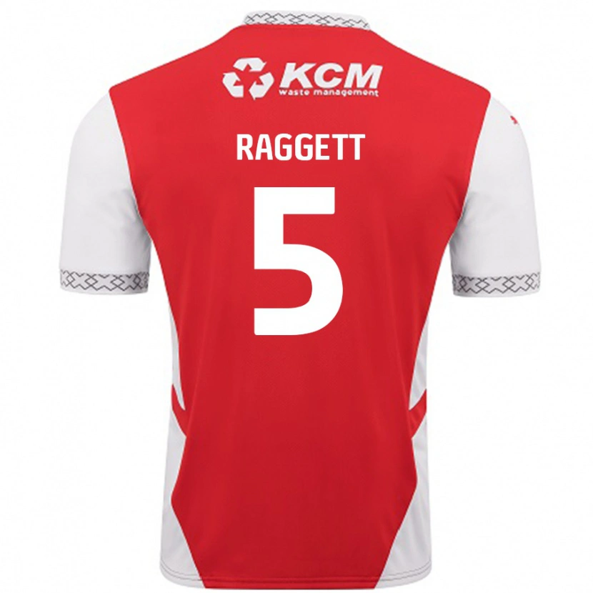 Danxen Män Sean Raggett #5 Röd Vit Hemmatröja Matchtröjor 2024/25 Tröjor T-Tröja