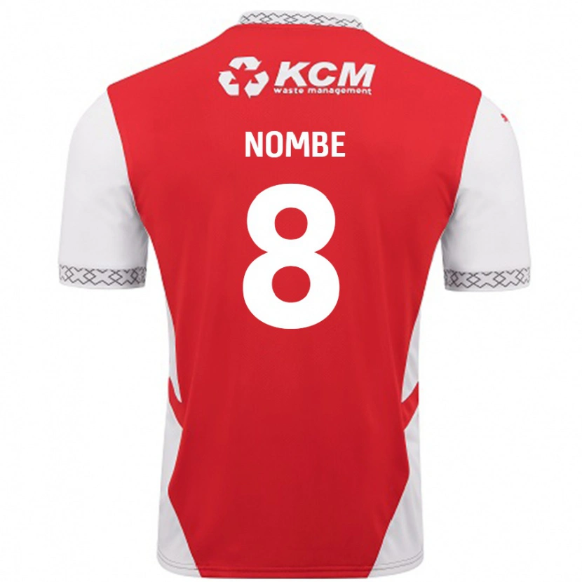 Danxen Män Sam Nombe #8 Röd Vit Hemmatröja Matchtröjor 2024/25 Tröjor T-Tröja